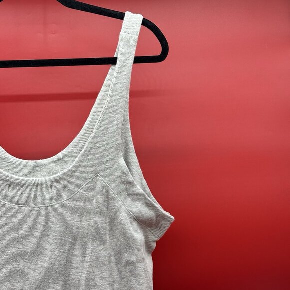 Free People Beach Be Happy Pinafore Size Medium Beige Sleeveless Midi Dress FLAW - Picture 14 of 16